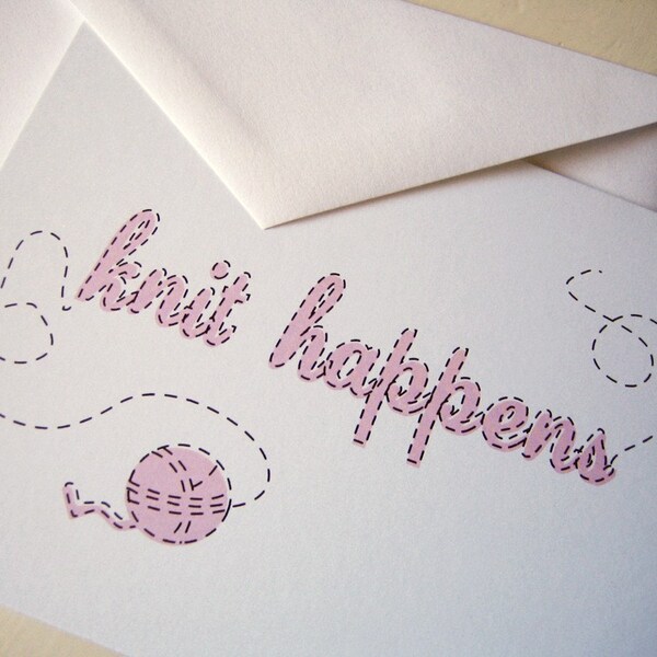 Knit Happens Greeting note card