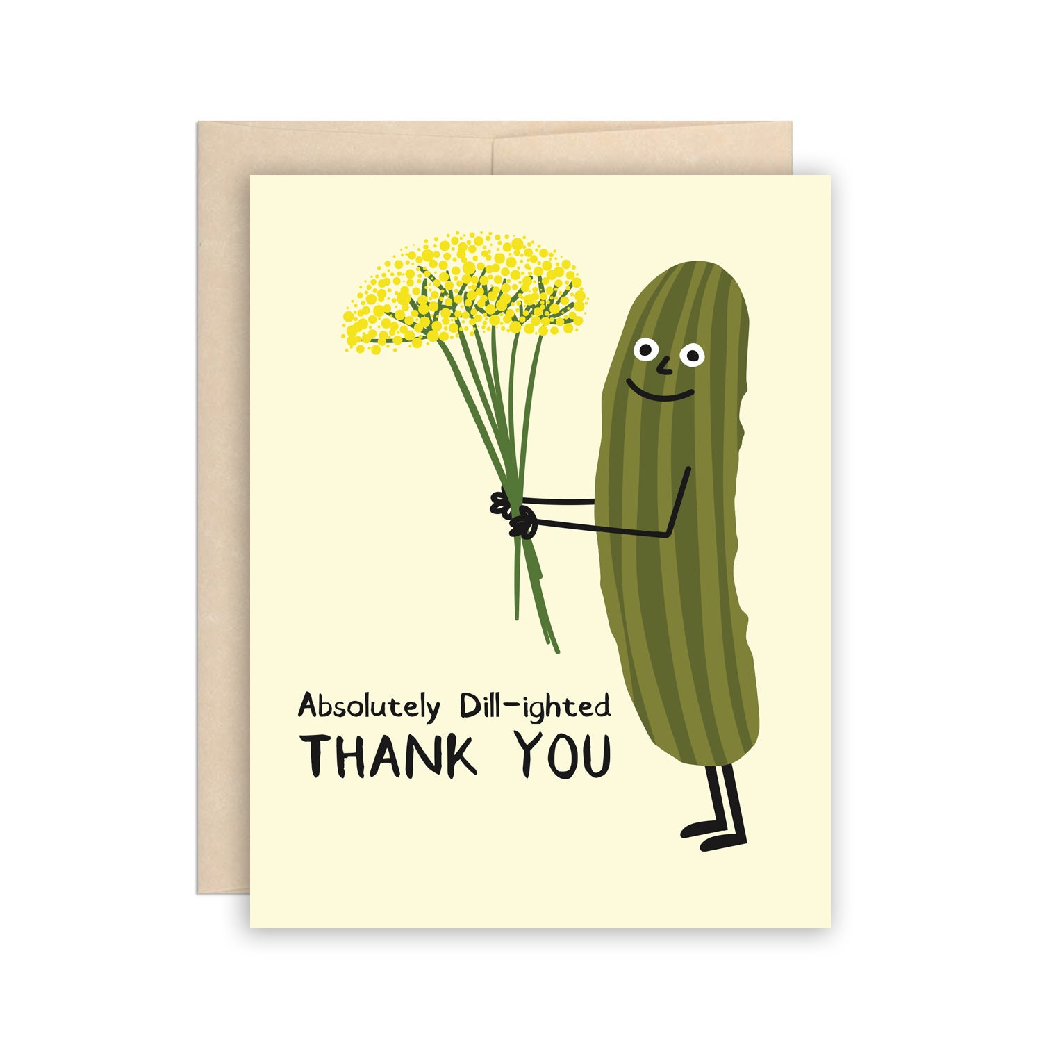 Emotional Support Pickle 4-Up 5.5x4.25 Printable Note Cards