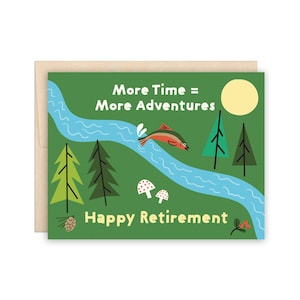 More Time More Adventure Retirement Map Card, Cute Nature Freedom Adventure Retirement Card, Camping, Travel, The Good Life Card