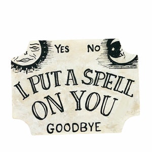 I Put A Spell On You Talking Board Inspired Wall Decor Witch Pagan Feminist Rock Gift