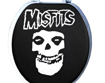 Misfits Punk Rock Hand Painted Toilet Seat by Debbie Is Adopted Bathroom Wall Art Decor Remodel Birthday Grad Wedding Housewarming Gift