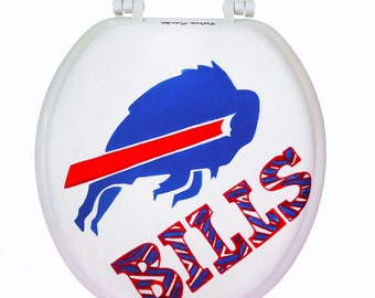 Buffalo Bills Football Fan Hand Painted Toilet Seat Gift