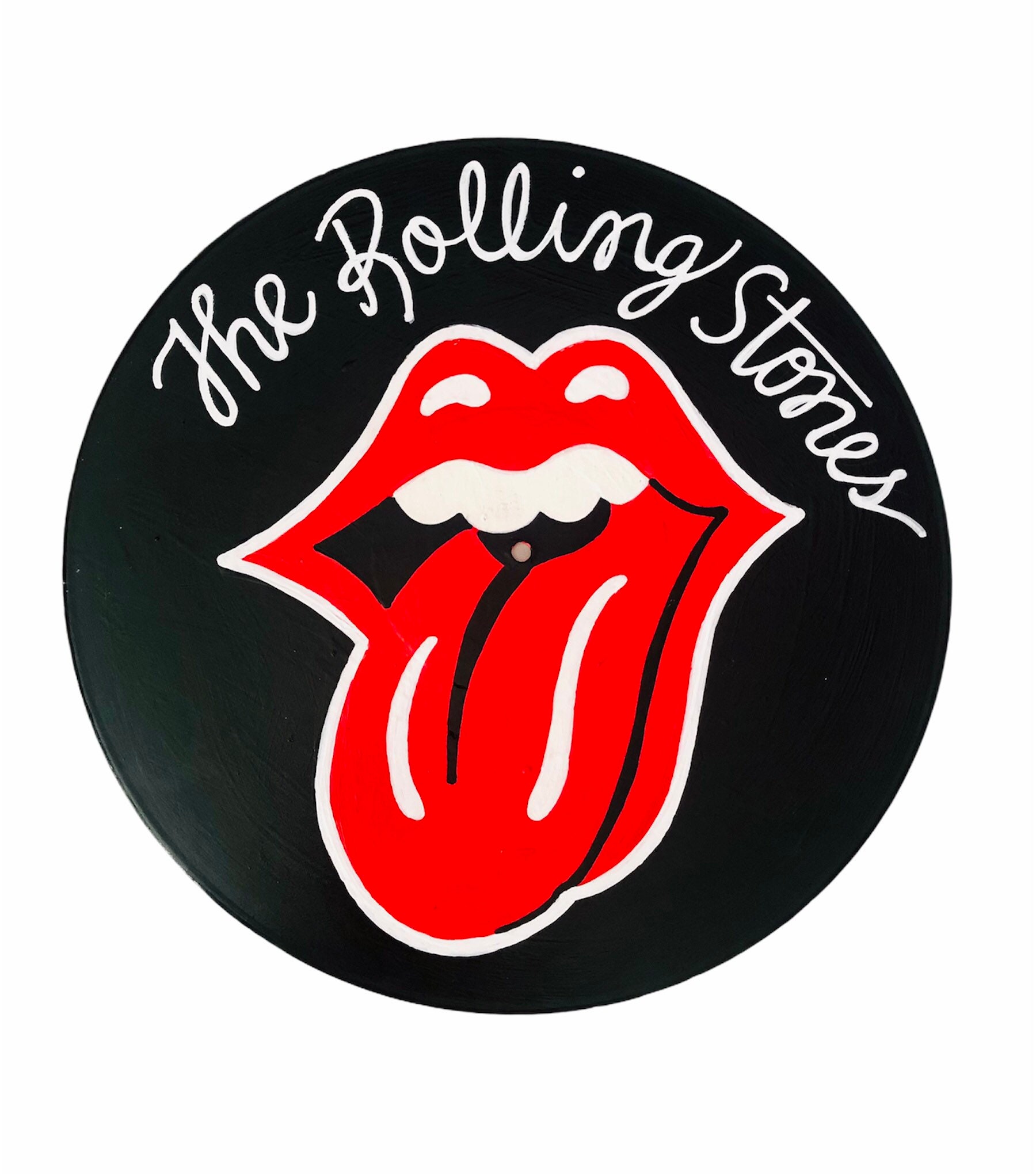 Hand Painted Rolling Stones Vinyl Record Album Art - Etsy