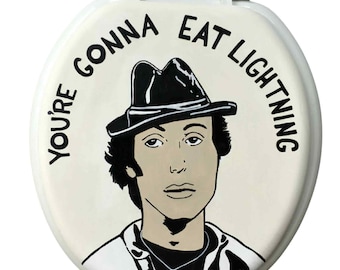 Hand Painted Rocky Balboa Toilet Seat, Boxing Fan Art