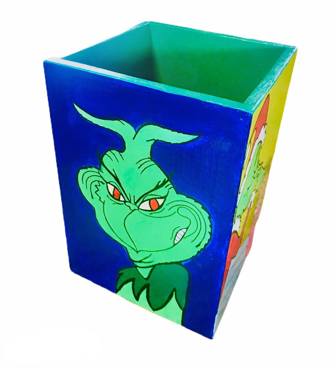 Hand Painted Dr. Seuss How the Grinch Stole Christmas Garbage Waste Bin Can - Etsy