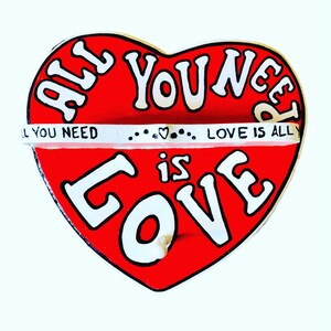 All You Need Is Love Heart Wall Hook And Shelf Bathroom Kitchen Bedroom Cute Gift