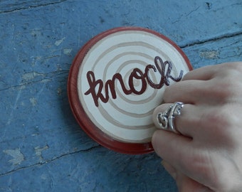 Portable Wood Knocker: Superstition Gift, 5 Year Anniversary