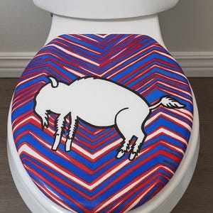 Hand Painted Buffalo Bills Toilet Seat: NFL Football Bathroom Decor - Etsy