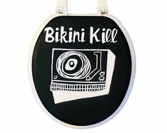 Bikini Kill Hand Painted Toilet Seat Gift Feminist Punk Rock Metal