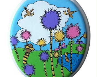 Dr Seuss THE LORAX Hand Painted Toilet Seat Child Book Magical Fantasy