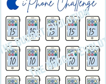 iPhone Savings Challenge  A6 Digital PDF