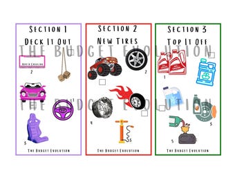 Car Maintenance Savings Box Challenge Digital PDF