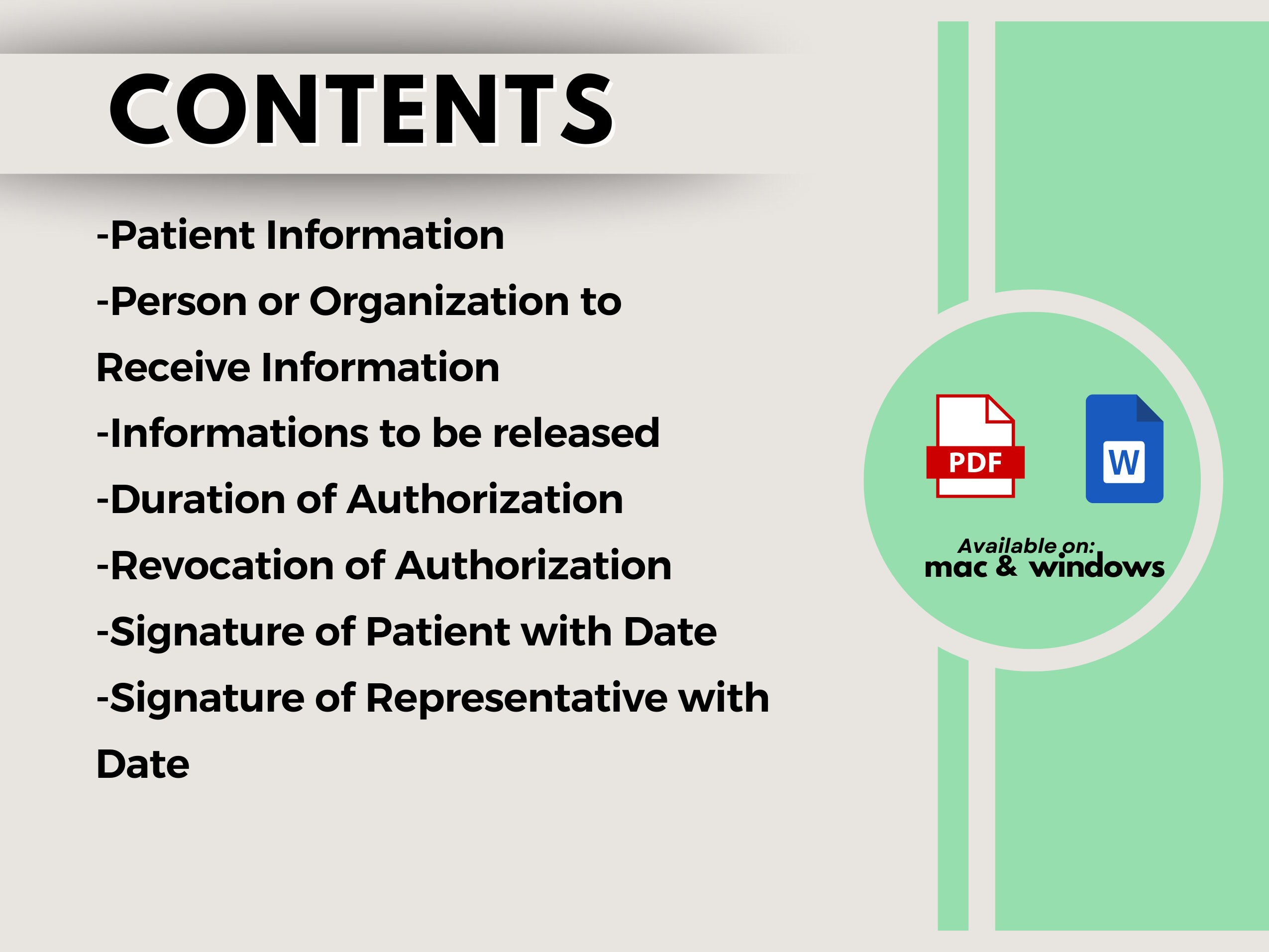 Medical Information Release Form Hipaa Release Form Medical Records Medical Information Release Form Hipaa Release Form Medical Records