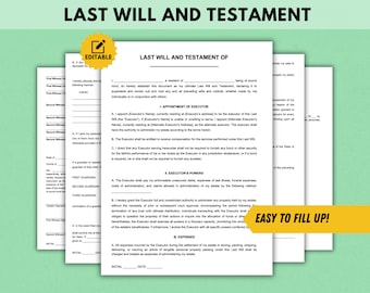 Edytowalny szablon ostatniej woli i testamentu (PDF i Word)