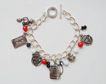 Special Agent Cooper charm bracelet inspired by Twin Peaks