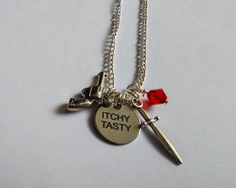 Itchy Tasty slogan necklace inspired by Resident Evil.