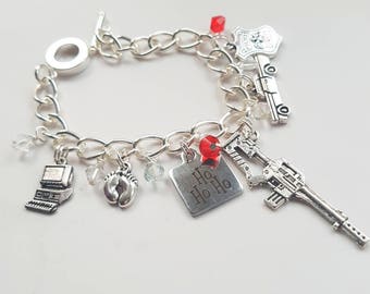 inspired by Die Hard| Charm bracelet| Yipee ki-yay! bracelet