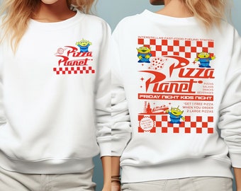 Pizza Planet-tröja, Disney Alien-tröja, Toy Story-pizzaälskare-tröja, Disney-familjesemester, Disneyworld-semester, Disney Magic Kingdom-tröja