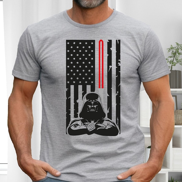 Star Wars Darth Vader USA Flag Shirt, Galaxy's Edge Shirt, Darth Vader Dad Shirt, Father's Day Shirt, Disneyland Vacation Tee, Star Wars Fun