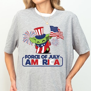 Baby Yoda Force Of July America Shirt, Yoda American Flag Shirt, Star Wars Fourth Of July Sweatshirt, Independence Day Freedom Shirt