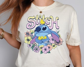 Disney Stitch blommig skjorta, Disneyland Epcot blommig skjorta, Disney Ohana skjorta, WDW Disneyland resa 2026 skjorta, Disneyworld skjorta