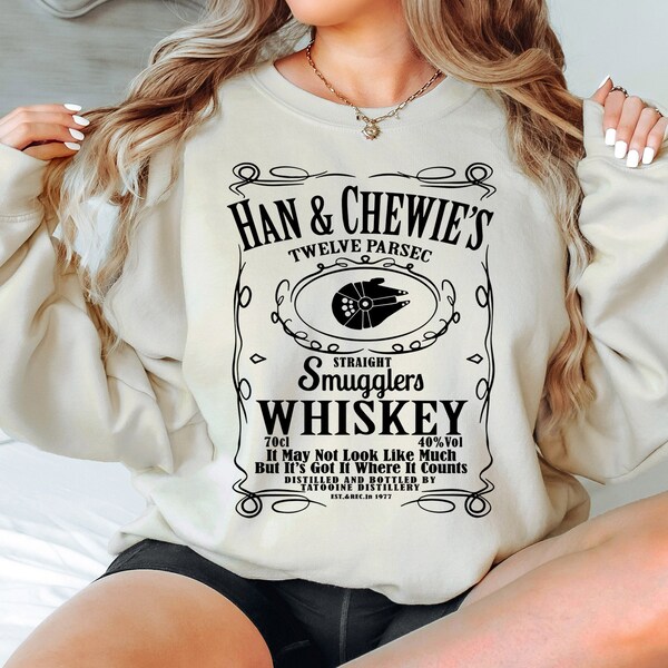 Han and Chewie's Smuggler Whiskey Shirt, Star Wars Drinking Shirts, Galaxy's Edge shirts, Disney Drinking Shirt, Star Wars Whiskey Shirt