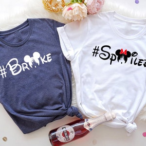Disney Spoiled Broke Shirt, Mickey Minnie Couple T-Shirt, Disneyland Valentine Couple Shirts, Disneyworld Honeymoon Shirt, Disney Love Shirt