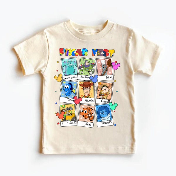Disney Pixar Fest Shirt, Disneyland Pixar Movie Shirt, WDW Pixar Pier Toddler Shirt, Disney Family Vacation 2024 Tee, Disney Trip Shirt