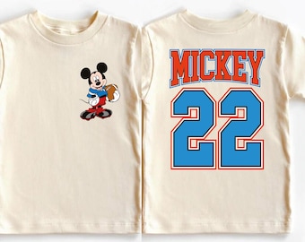 Disney Mickey Football Shirt, Custom Kids Football Shirt, Toddler Football Shirt, Matching Family Shirt, Disney Sports Shirt, Football Tee