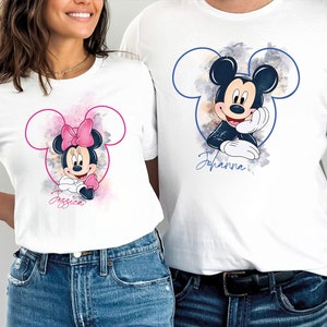 Shirt Disney Mickey Minnie paar, shirt Disneyland huwelijksreis, shirt Minnie, shirt Mickey, Disney familie bijpassende reis shirts