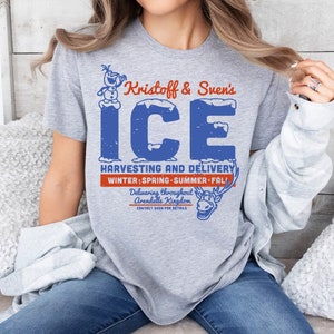 Disney Frozen Kristoff Sven&#39;s Ice Shirt, Olaf Arendelle Kingdom Shirt, Harvesting And Delivery Tee, Disneyland Trip Shirt, Disney Frozen Tee