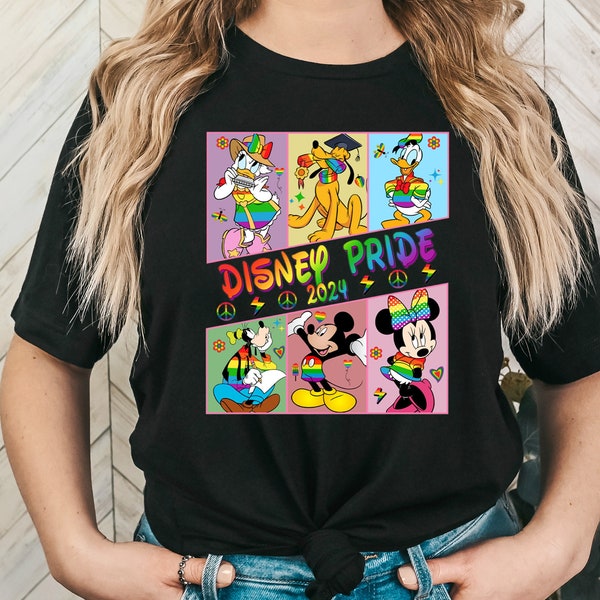 Disney Pride 2024 Shirt, Mickey Friends LGBT Shirt, WDW Lesbian Shirt, Disneyland Trip Gay Shirt, Pride Month Shirt, Equal Rights Shirt