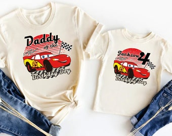 Disney Cars Birthday Boy Shirt, Lightning McQueen Custom Birthday T-Shirt, Pixar Car Family Birthday Shirt, Disney Birthday Toddler Kids Tee