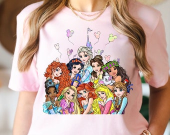 Disney Princesses Shirt, Besties Princess Squad Shirt, Cinderella & Ariel Shirt, Princess Elsa And Anna Shirt, Disneyland Girls Trip Shirt