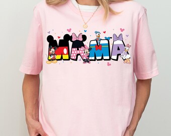 Camiseta de Mickey y sus amigos para mamá, sudadera de Disney para el Día de la Madre, camiseta de Minnie y Daisy para mamá, camiseta de Donald para mamá, camiseta a juego para el viaje familiar a Disneyland.