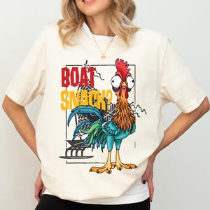 Boat Snack Hei Hei Shirt, Disney Snacks Sweatshirt, Hei Hei Kids Tee, Moana Chicken Tee, Disneyland Snacking Shirt, I'm Here For The Snacks