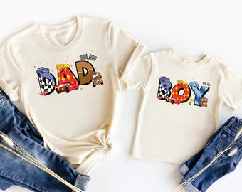 Disney Cars Vater und Junge Shirt, Lightning McQueen Vater Shirt, Disney Cars Junge Shirt, Disney Cars Land Shirt, Piston Cup T-Shirt, Disney Cars Dada