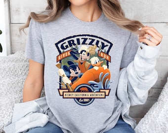 Camiseta de Grizzly River Run Disneyland, camiseta de Mickey Friends Rafting, camiseta de Disney Adventure, camiseta de Disney Park, Disney California Adventure 2026