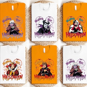 Disney Waiting For Halloween Shirt, Villains Disneyland Halloween Shirt, Maleficent Evil Queen Ursula Cruella Tee, Halloween Girls Party Tee