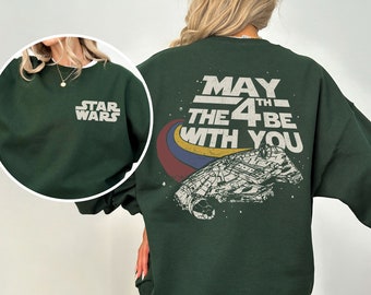 Camiseta de Star Wars "May the 4th Be With You", camiseta del Halcón Milenario, sudadera con el barco de Disney Star Wars, regalo para fans de Star Wars, camiseta de la Alianza Rebelde