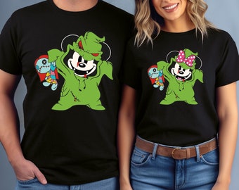 Mickey Minnie Halloween Shirt, Disney Couple Halloween Shirts, Horror Mickey Minnie Shirt, Spooky Season Shirt, Disneyland Ghost Shirt