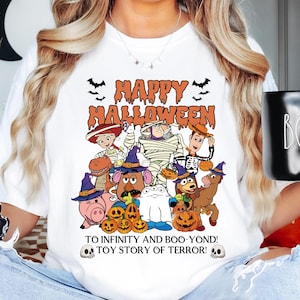 Disney Toy Story Halloween Shirt, To Infinity And Boo Yond Tee, Buzz Lightyear Mummy  Shirt, Woody Skeleton Tee, Happy Halloween Sweatshirt