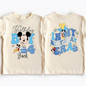 Mickey Geburtstags-Jungen-Shirt, Disney in meiner Geburtstags-Ära Shirt, benutzerdefinierte Geburtstags-Jungen-Shirt, Geburtstags-Familienurlaub-T-Shirt, Mickey Party T-Shirt