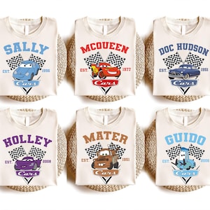 Disney Cars Shirt, Pixar Lightening McQueen Shirt, Cars Sally Shirt, Disney Family Trip 2025 Shirt, Disneyland Vacation Tee, Pixar Mater Tee