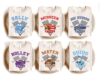 Disney Cars Shirt, Pixar Lightening McQueen Shirt, Cars Sally Shirt, Disney Family Trip 2025 Shirt, Disneyland Vacation Tee, Pixar Mater Tee