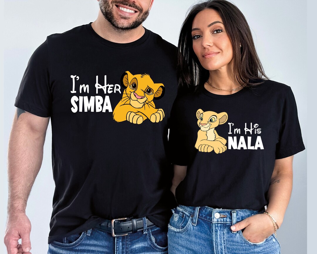 Couple Disney Simba and Nala Shirt, Her Simba His Nala Matching Shirt ...