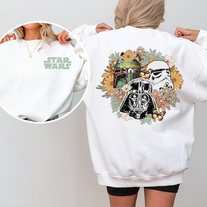 Floral Star Wars Sweatshirt, May The 4th Sweatshirt, Disney Darth Vader Sweatshirt, Boba Fett Hoodie, Stormtrooper Tee, Galaxy&#39;s Edge Shirts