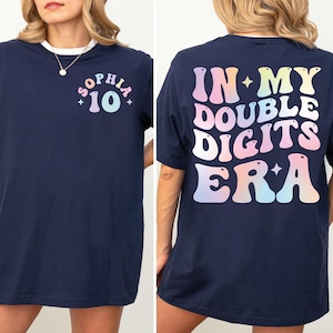 In My Double Digits Era Shirt, Birthday Girls Shirt, 10 Years Old Birthday Tee, Birthday Girls Party Sweatshirt, Custom Bday Vacation Shirt