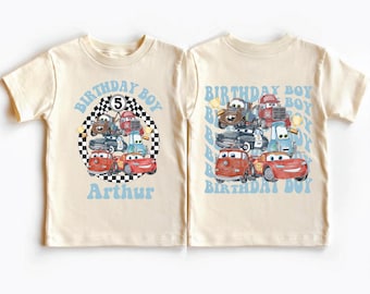 Koszulka urodzinowa dla chłopca z motywem Disney Cars, spersonalizowane koszulki urodzinowe z motywem Zygzaka McQueena, urodzinowe przyjęcie dla chłopca z motywem Złomka Auta, rodzinna bluza Disneyland
