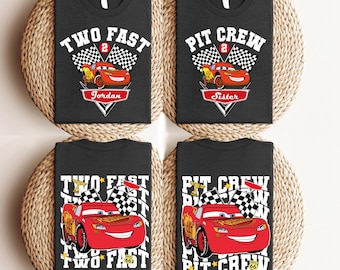 Two Fast Pit Crew Lightning McQueen Birthday Shirt, Family Matching Disney Cars Birthday Shirt, Cars Birthday Boy Tee, WDW Birthday Boy Tee